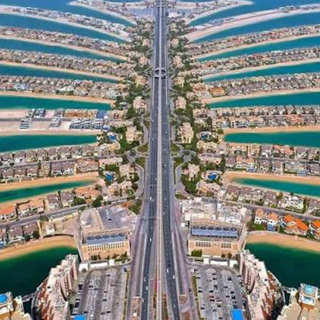 palm Jumeirah and Dubai Marina